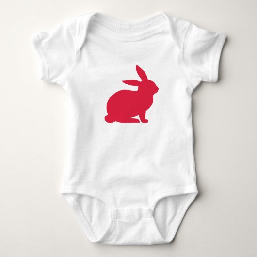 Rotkaninchen Baby Strampler (Vorderseite)