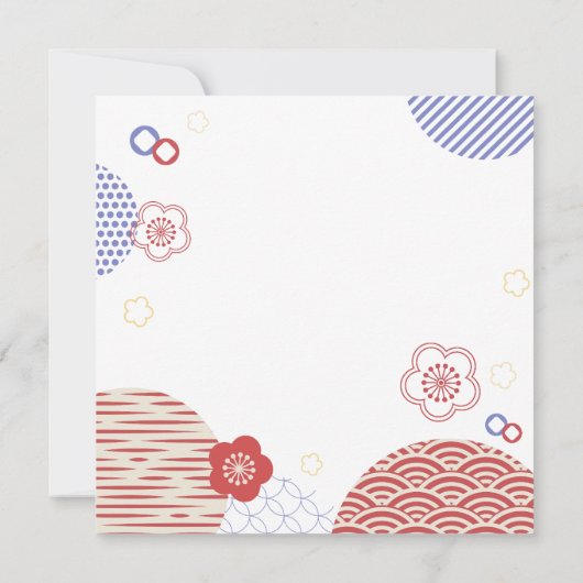 Rotkaninchen Origami Jahr des Kaninchens 2023 Karte (Rückseite)