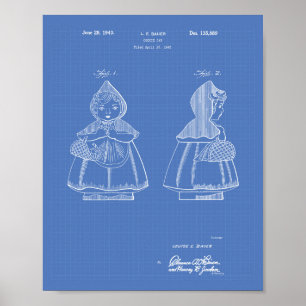 Rotkäppchen 1943 Patent Kunst Blaupause Poster