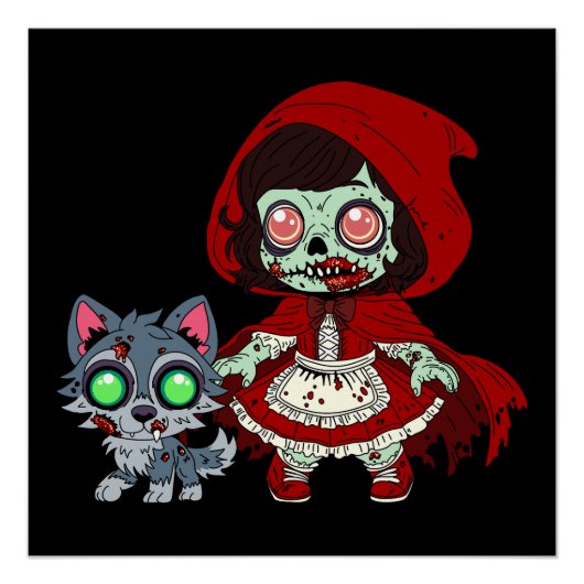Rotkäppchen als Zombie Poster (Vorderseite)