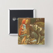 Rotkäppchen, altes Märchen Button (Vorne & Hinten)