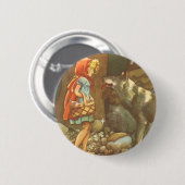 Rotkäppchen, altes Märchen Button (Vorne & Hinten)