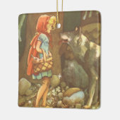 Rotkäppchen, altes Märchen Keramikornament (Links)