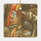 Rotkäppchen, altes Märchen Keramikornament (Rückseite)