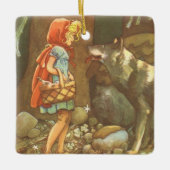 Rotkäppchen, altes Märchen Keramikornament (Vorderseite)