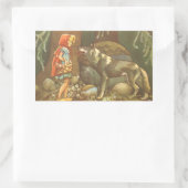 Rotkäppchen, altes Märchen Rechteckiger Aufkleber (Tasche)