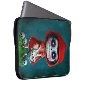 Rotkäppchen Dia de Los Muertos Little Laptopschutzhülle (Vorne Rechts)