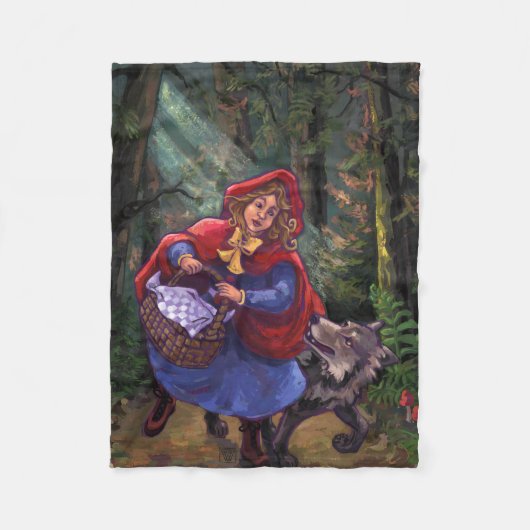 Rotkäppchen Fleecedecke (Vorderseite)