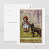 Rotkäppchen-Illustrations-Postkarte Postkarte (Vorne/Hinten)