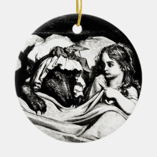 Rotkäppchen Keramikornament