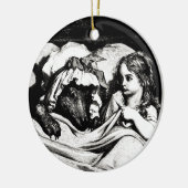 Rotkäppchen Keramikornament (Links)