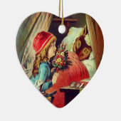 Rotkäppchen - Kleiner Rotkäppchen - Grimm Keramik Ornament (Rechts)