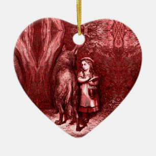 Rotkäppchen - Kleiner Rotkäppchen - Grimm Keramik Ornament