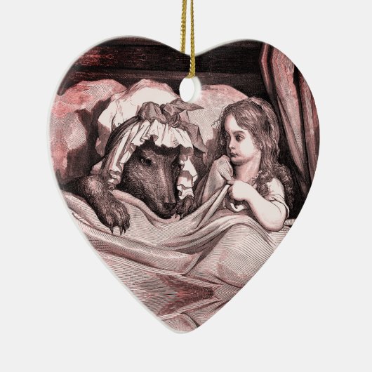 Rotkäppchen - Kleiner Rotkäppchen - Grimm Keramik Ornament (Rechts)