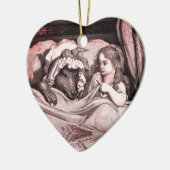 Rotkäppchen - Kleiner Rotkäppchen - Grimm Keramik Ornament (Links)