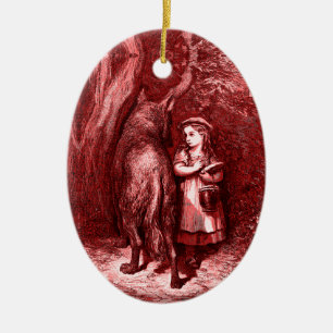 Rotkäppchen - Kleiner Rotkäppchen - Grimm Keramik Ornament