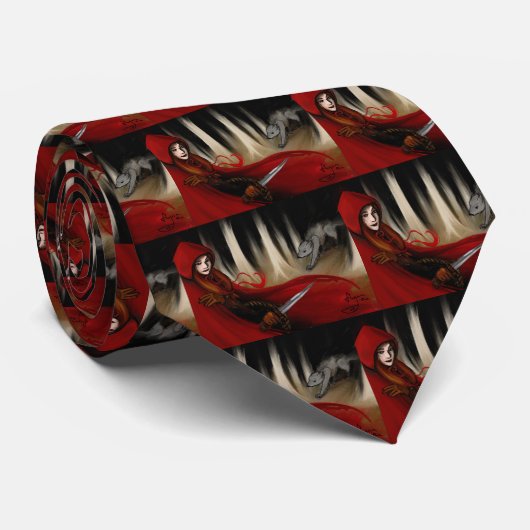 Rotkäppchen Krawatte (Gerollt)