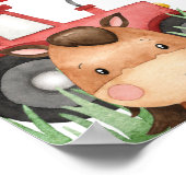 Rotkäppchen-Landtiere Geburtstag Begrüßung Poster (Ecke)