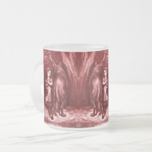 Rotkäppchen – Little Red Riding Hood – Glühwein Mattglastasse (Vorderseite Links)