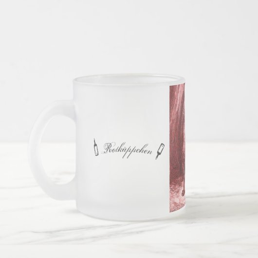 Rotkäppchen – Little Red Riding Hood – Glühwein Mattglastasse (Links)