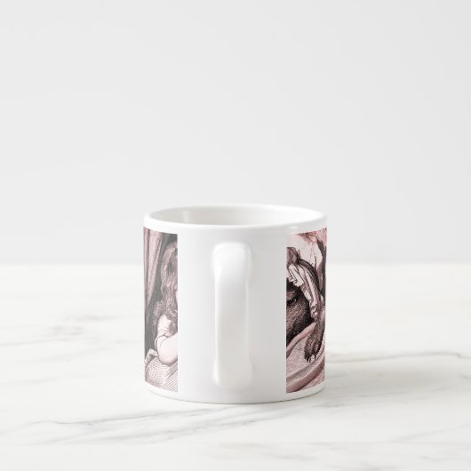 Rotkäppchen Little Red Riding Hood Grimm fairytale Espressotasse (Rückseite)