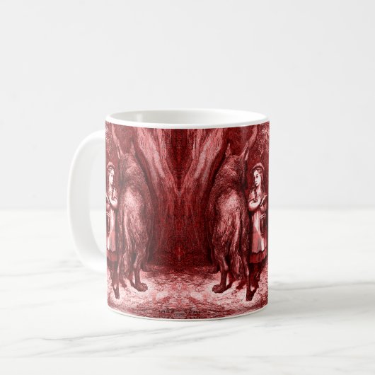Rotkäppchen – Little Red Riding Hood – Grimm Kaffeetasse (Vorderseite Links)