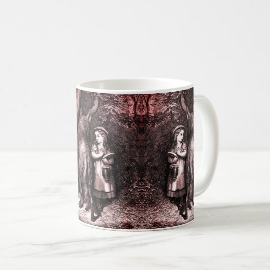 Rotkäppchen – Little Red Riding Hood – Grimm Kaffeetasse (VorderseiteRechts)