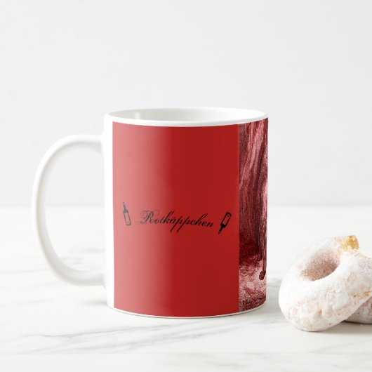 Rotkäppchen – Little Red Riding Hood – Grimm Kaffeetasse (Mit Donut)
