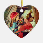 Rotkäppchen – Little Red Riding Hood – Grimm Keramik Ornament (Vorne)