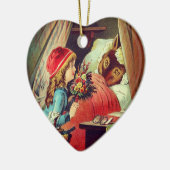 Rotkäppchen – Little Red Riding Hood – Grimm Keramik Ornament (Links)