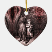Rotkäppchen – Little Red Riding Hood – Grimm Keramik Ornament (Vorne)