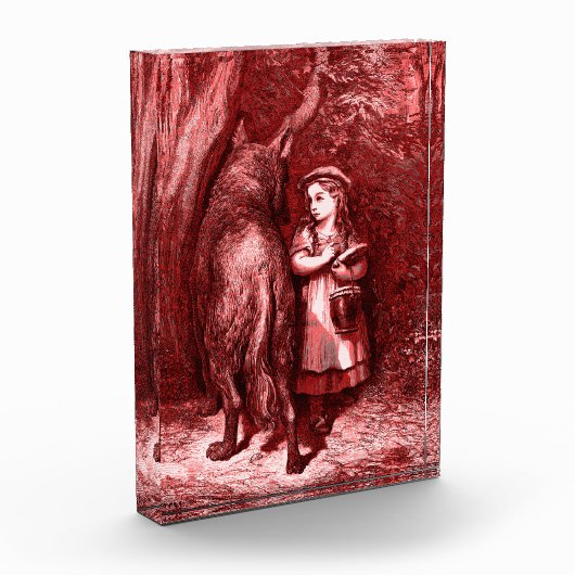 Rotkäppchen Little Red Riding Hood – Grimm Märchen Fotoblock (Links)