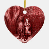 Rotkäppchen Little Red Riding Hood - Grimm Märchen Keramik Ornament (Vorne)