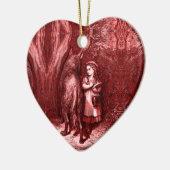 Rotkäppchen Little Red Riding Hood - Grimm Märchen Keramik Ornament (Links)