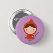 Rotkäppchen Märchen für Mädchen Button (Vorne & Hinten)