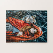 Rotkäppchen mit dem Wolf Puzzle (Horizontal)