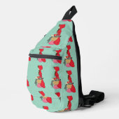 Rotkäppchen mit Wolf im Korb Crossbody Bag (Rechte Ecke)