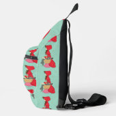 Rotkäppchen mit Wolf im Korb Crossbody Bag (Rechts)