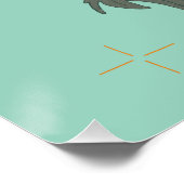 Rotkäppchen mit Wolf im Korb Poster (Ecke)