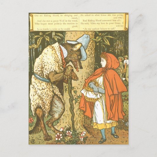 Rotkäppchen Postkarte (Vorderseite)