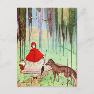 Rotkäppchen Postkarte