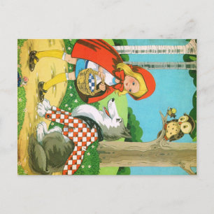 Rotkäppchen Postkarte Vintage Retro