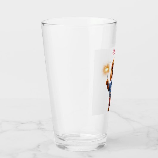 Rotkäppchen über Dackel Bier Glas (Rechts)