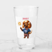 Rotkäppchen über Dackel Bier Glas (Vorderseite)