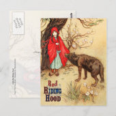 Rotkäppchen und der böse Wolf Postkarte (Vorne/Hinten)