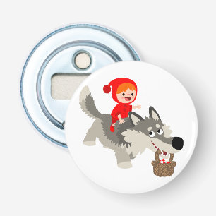 Rotkäppchen und der Wolf Knopflaschenöffner Flaschenöffner