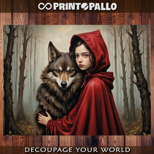 Rotkäppchen und die Wahrheit über den Wolf - Decou Geschenkpapier Set