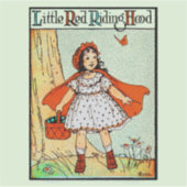 Rotkäppchen Vintage Süß Aufkleber (Vorderseite)