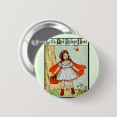 Rotkäppchen Vintage Süß Button (Vorne & Hinten)