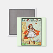 Rotkäppchen Vintage Süß Magnet (Vorderseite/Rückseite)